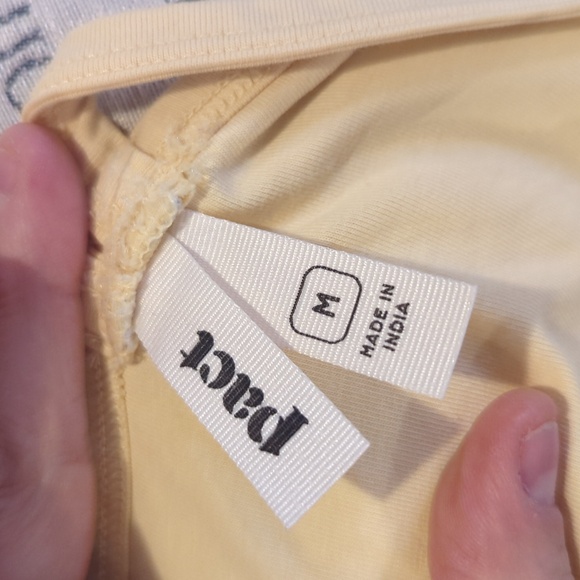 Pact organic Cotton Yellow Midi Fit and Flare w pockets - Picture 4 of 4